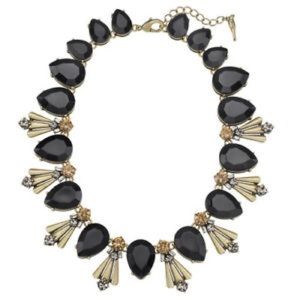 Rare Retired Deco Fanfare Teardrop Collar Necklace